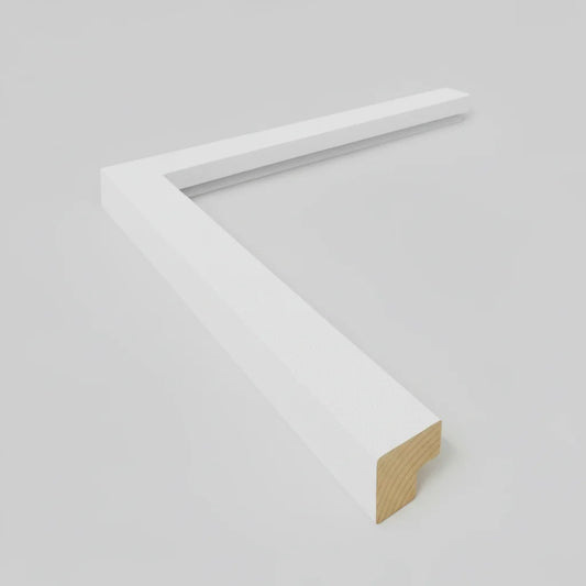 1. Sınıf Fırınlı Çam Beyaz Çerçeve Profili / Çıtası (13x15mm) | PVC, MDF ve Poster Uyumlu Çerçeve Malzemesi (2,80 Metre)