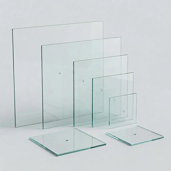 5mm Temperli Delikli Kare Boş Cam | Kare Cam Saat Yapımı