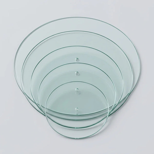 5mm Temperli Delikli Yuvarlak Boş Cam | Cam Duvar Saati