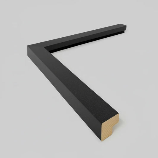 1. Sınıf Fırınlı Çam Siyah Çerçeve Profili / Çıtası (13x15mm) | PVC, MDF ve Poster Uyumlu Çerçeve Malzemesi (2,80 Metre)