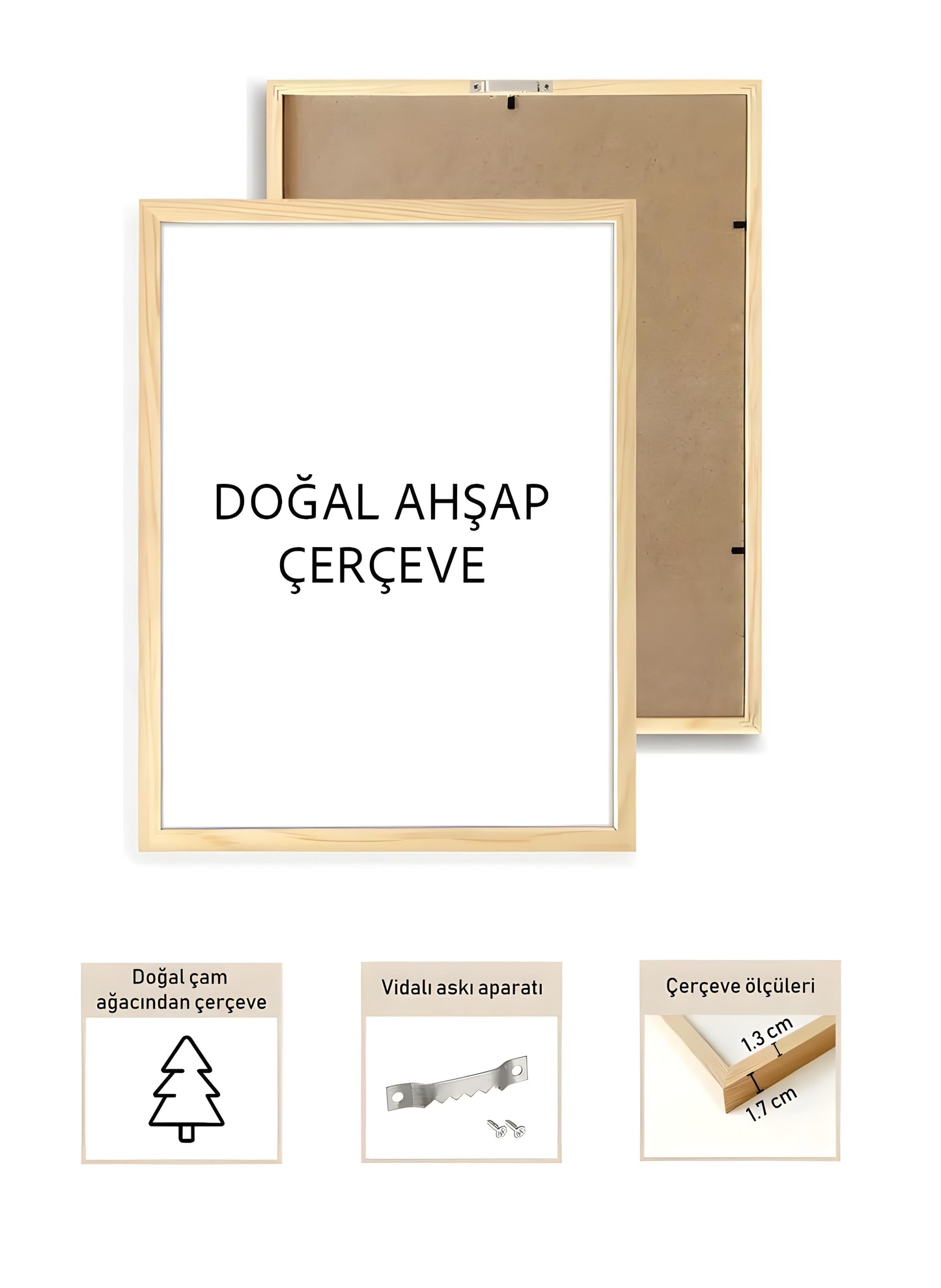 Doğal Ahşap Çerçeve - Cerceve Al